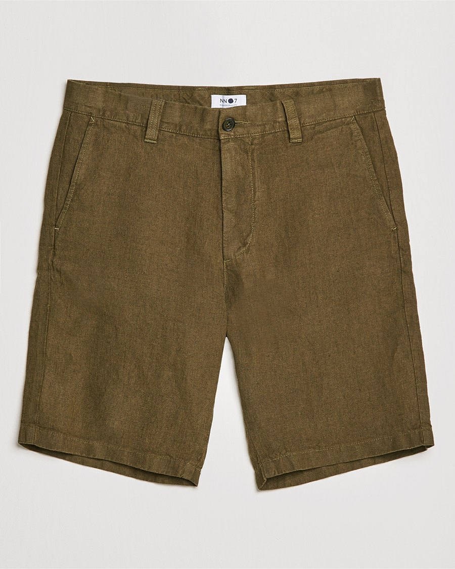 Homme | Shorts | NN07 | Crown Linen Shorts Dark Olive