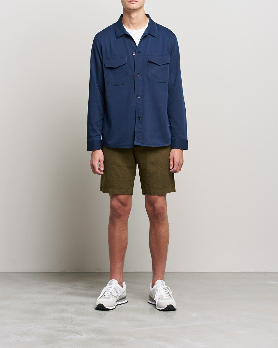 Homme | Shorts | NN07 | Crown Linen Shorts Dark Olive