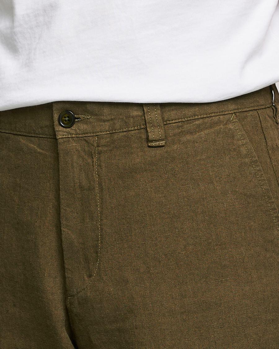 Homme | Shorts | NN07 | Crown Linen Shorts Dark Olive