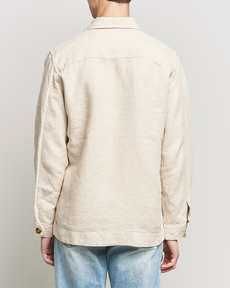 Homme | Chemises | NN07 | Cedric Heavy Linen Shirt Jacket Ecru