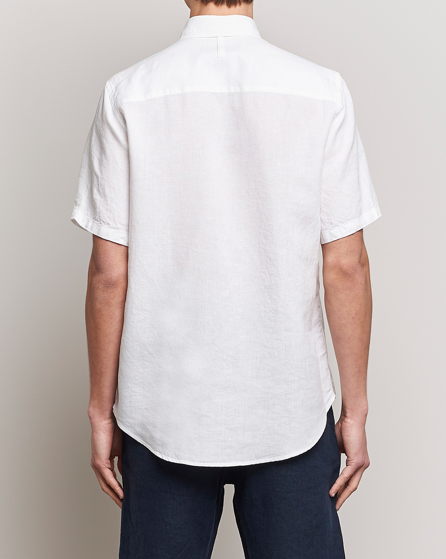 Heren | Overhemden | NN07 | Arne Linen Short Sleeve Shirt White