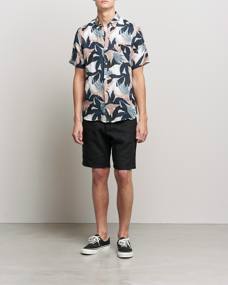 Homme | Chemises | NN07 | Tyrion Printed Short Sleeve Shirt Nougat Print