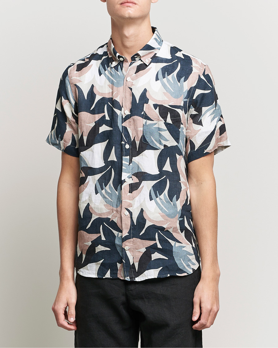 Homme | Chemises | NN07 | Tyrion Printed Short Sleeve Shirt Nougat Print