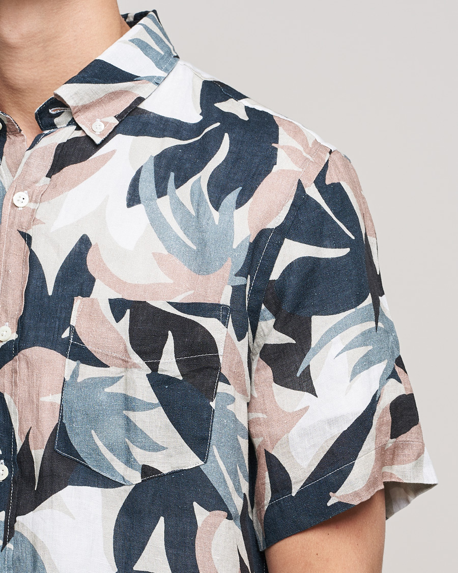 Homme | Chemises | NN07 | Tyrion Printed Short Sleeve Shirt Nougat Print