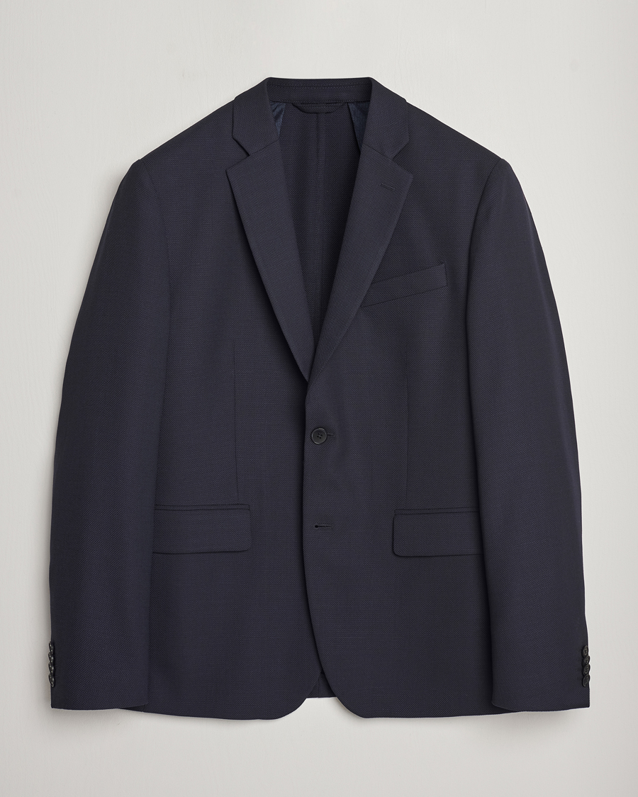 Heren | Blazers | J.Lindeberg | Hopper Active Hopsack Blazer Navy