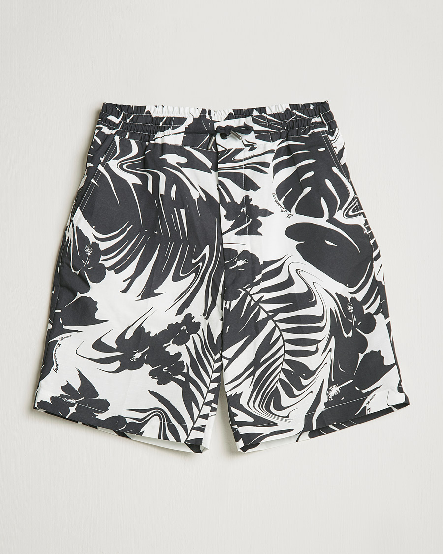 Homme | Shorts | J.Lindeberg | Earl Hibiscus Print Shorts Black/White