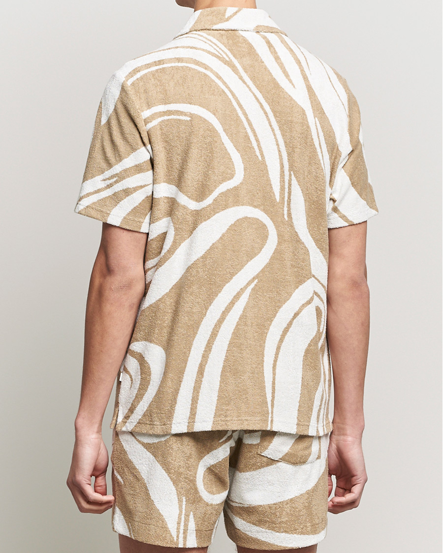Homme | Chemises | J.Lindeberg | BillyToweling Jacquard Shirt Safari Beige