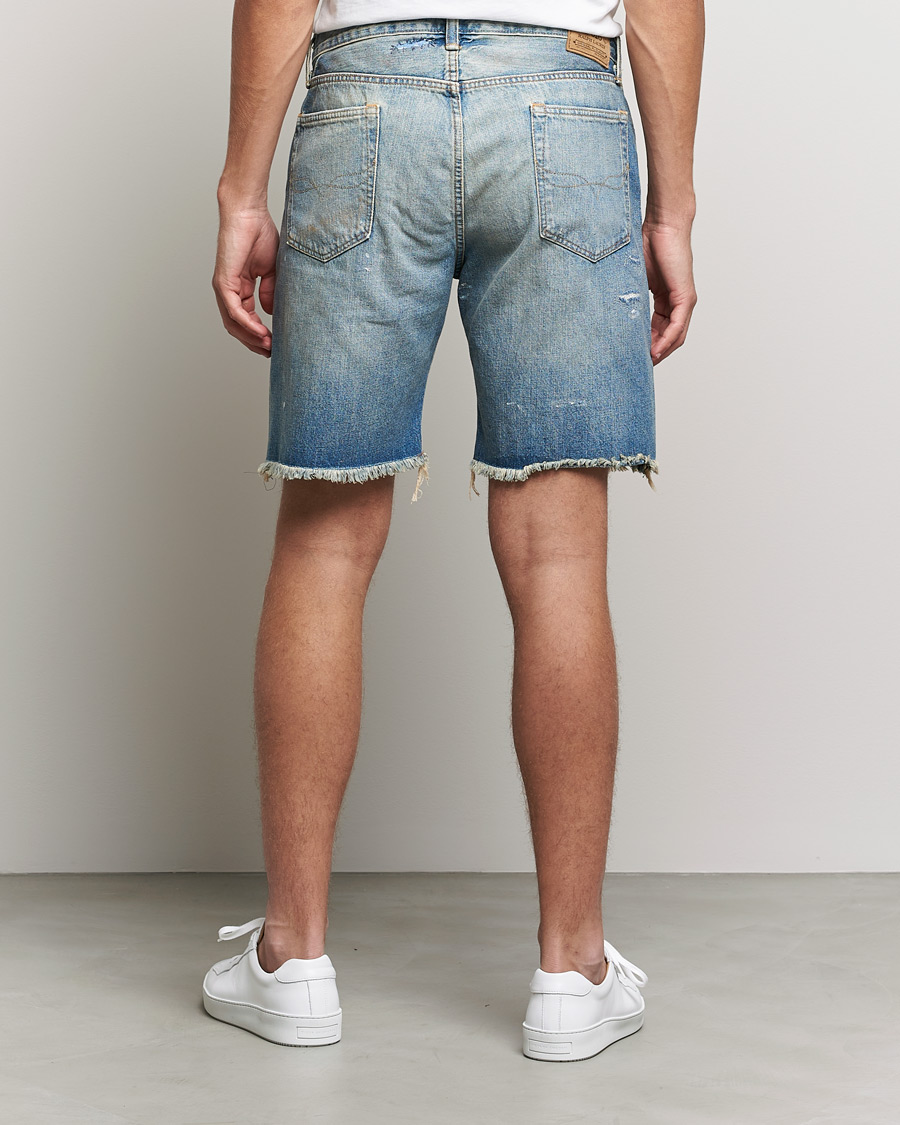 Homme | Shorts | Polo Ralph Lauren | Shredded Denim Shorts Blue