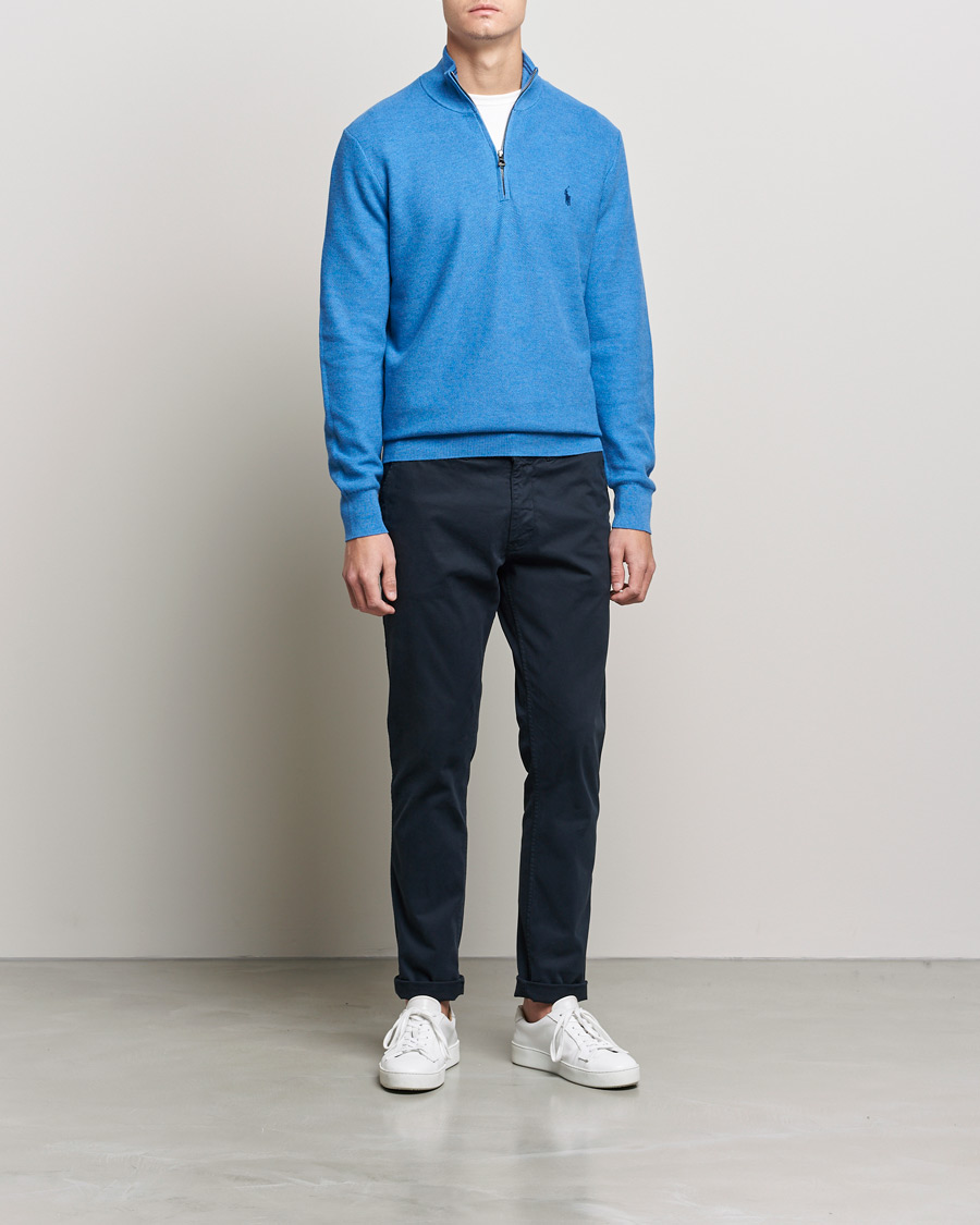 Homme | Pulls Et Tricots | Polo Ralph Lauren | Textured Half-Zip Blue Heather