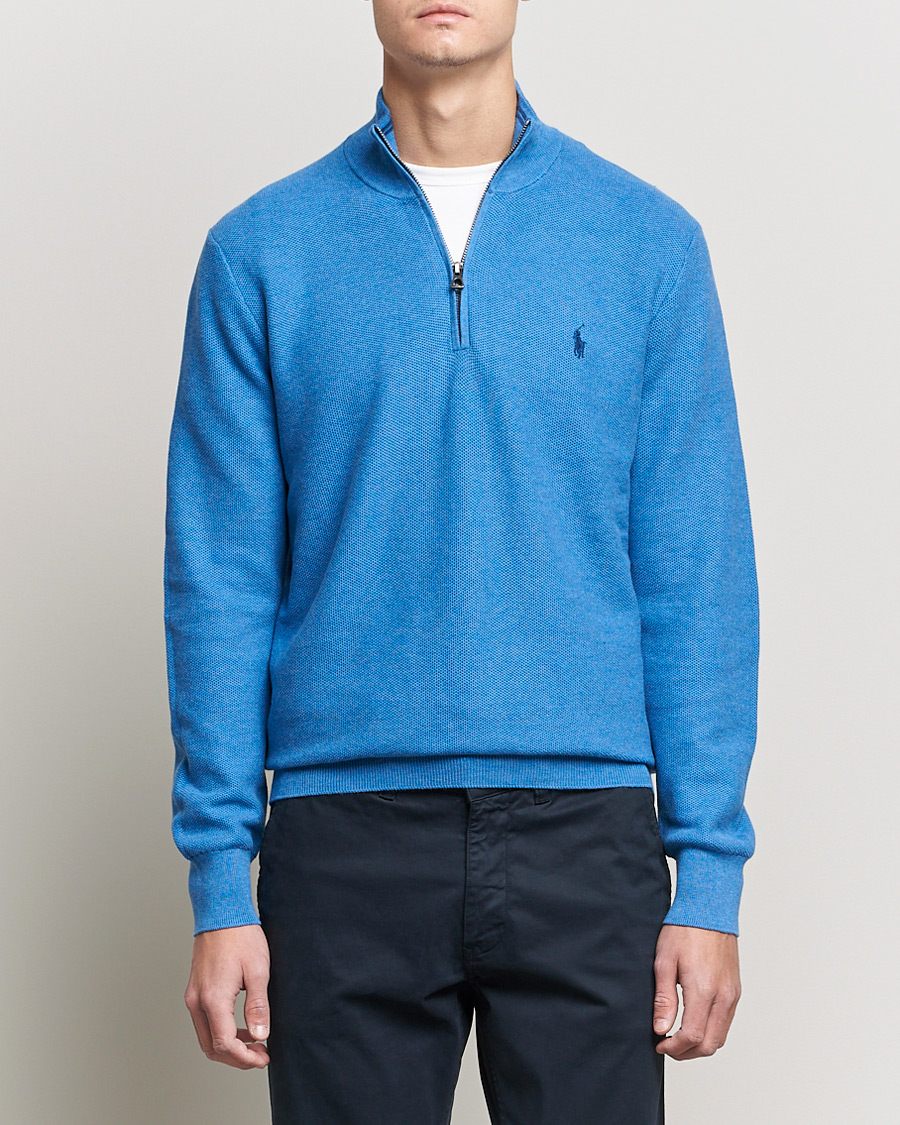 Homme | Pulls Et Tricots | Polo Ralph Lauren | Textured Half-Zip Blue Heather
