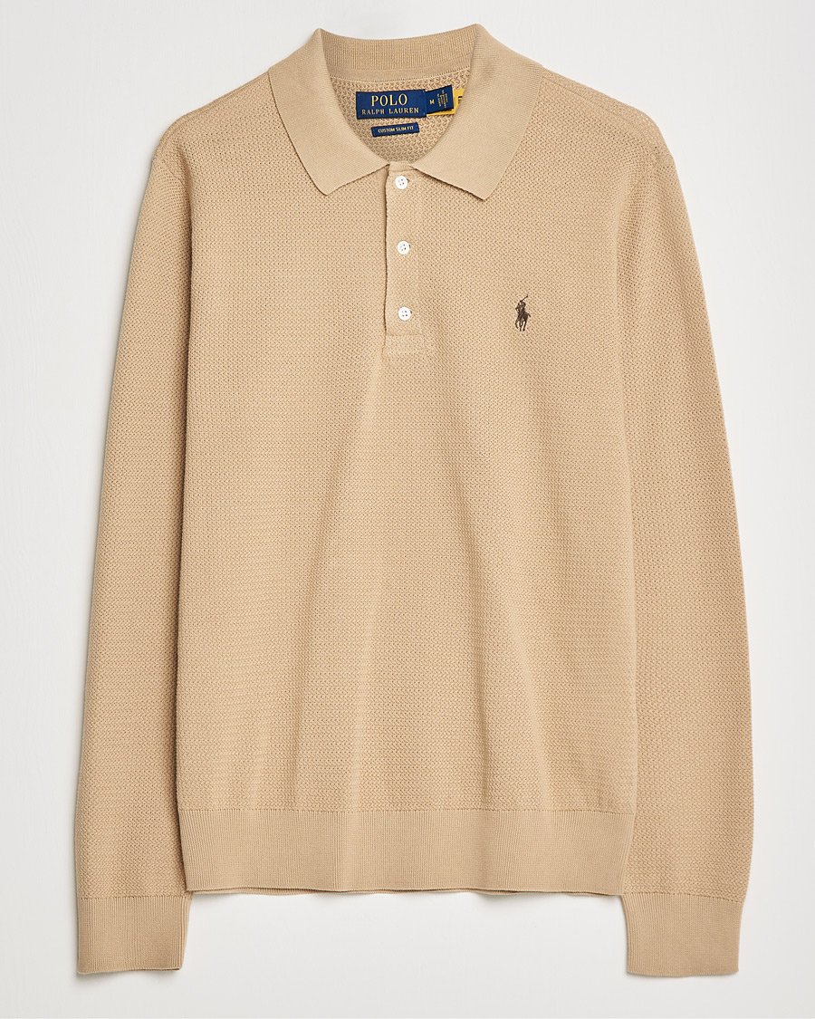 Homme | Pulls Et Tricots | Polo Ralph Lauren | Textured Knitted Polo Vintage Khaki