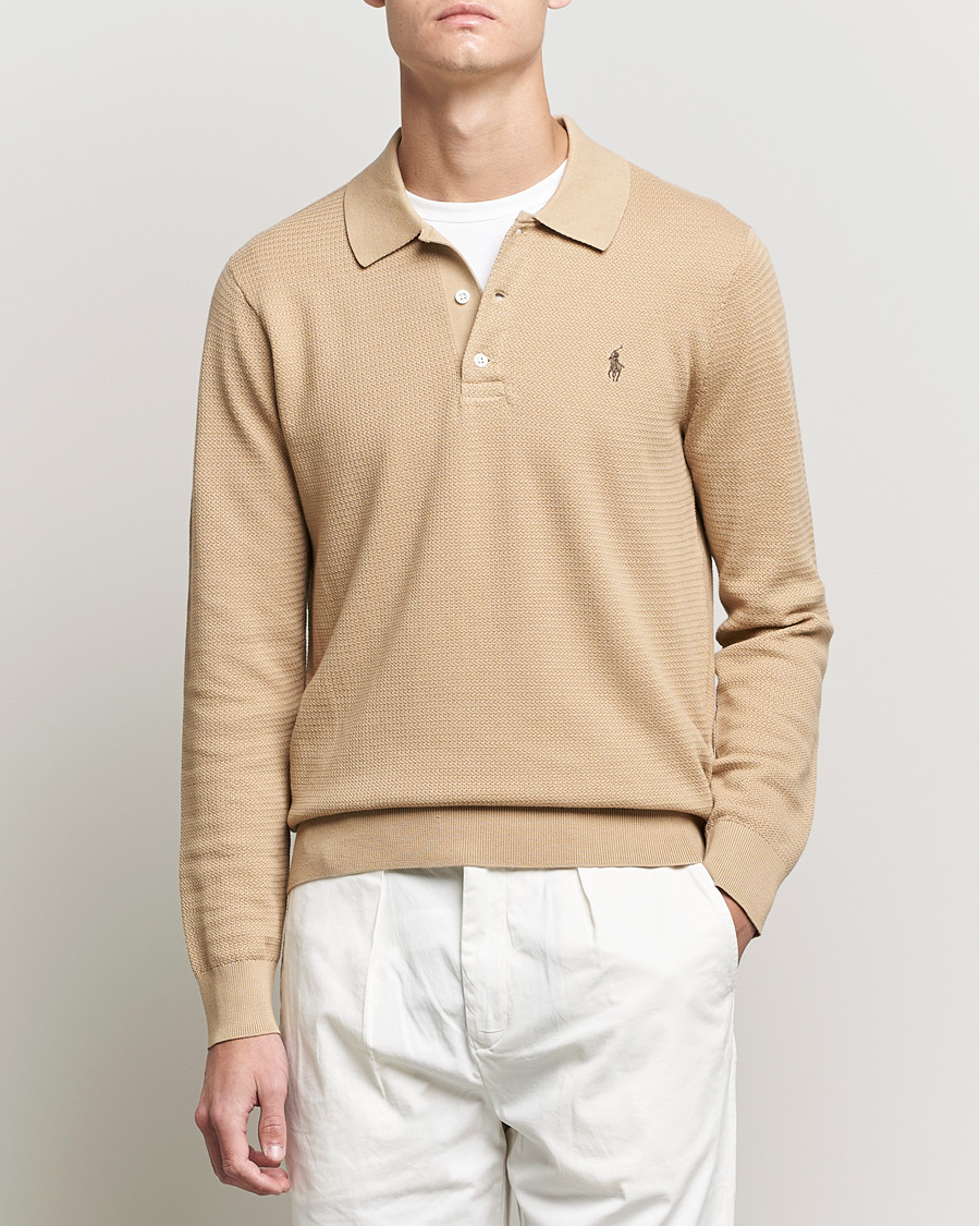 Homme | Pulls Et Tricots | Polo Ralph Lauren | Textured Knitted Polo Vintage Khaki