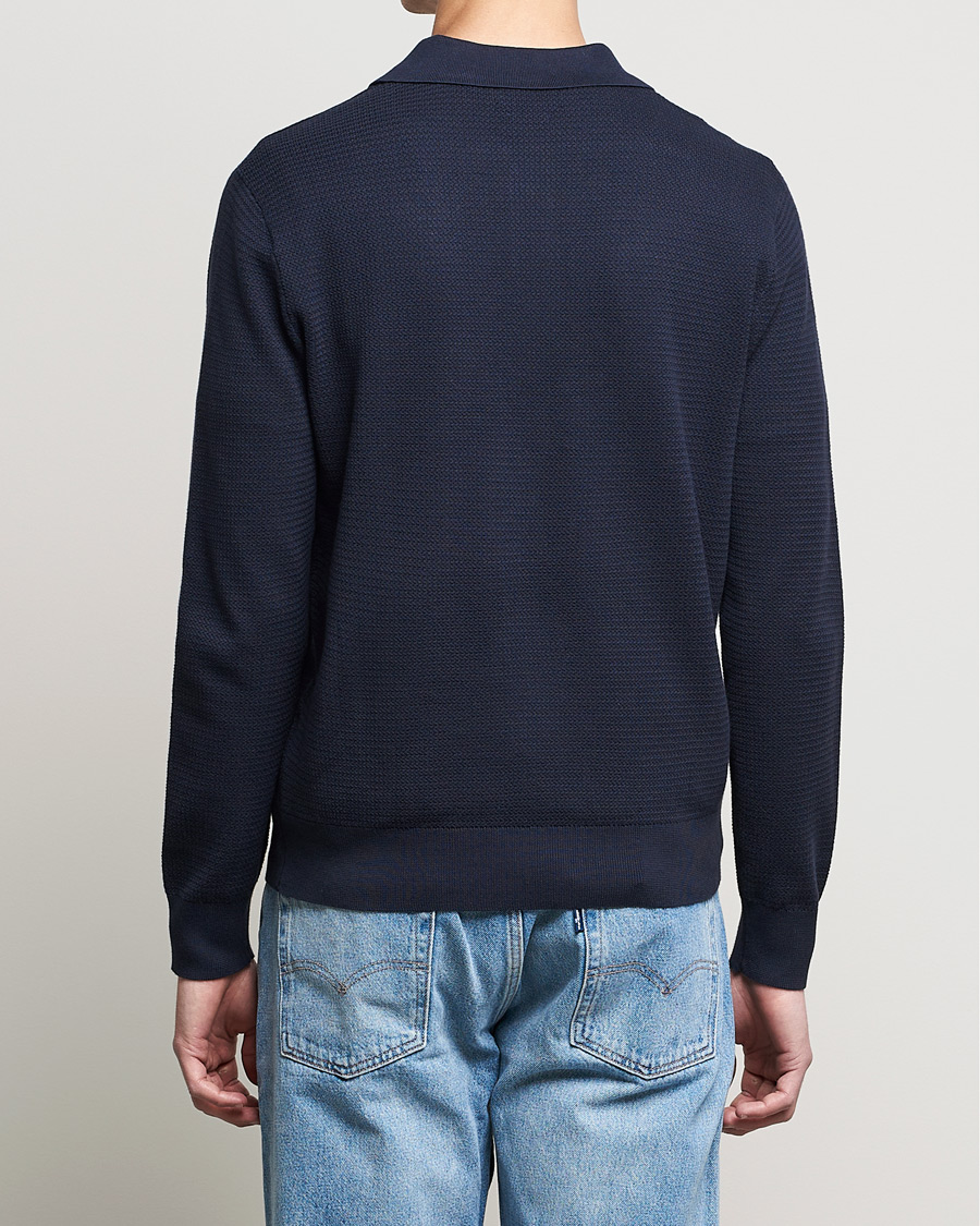 Heren | Truien | Polo Ralph Lauren | Textured Knitted Polo Navy