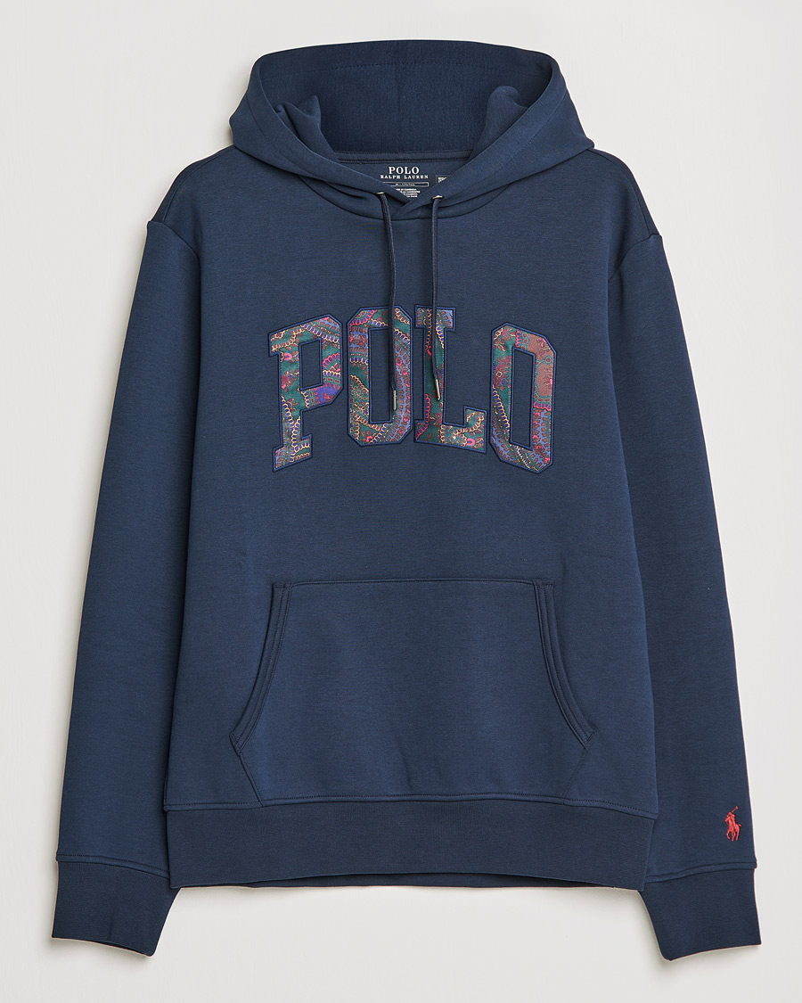 Heren | Truien | Polo Ralph Lauren | Double Knit Paisley Retro Logo Hoodie Aviator Navy