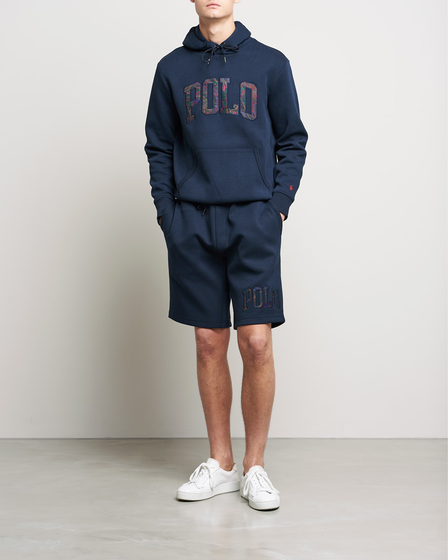 Heren | Truien | Polo Ralph Lauren | Double Knit Paisley Retro Logo Hoodie Aviator Navy