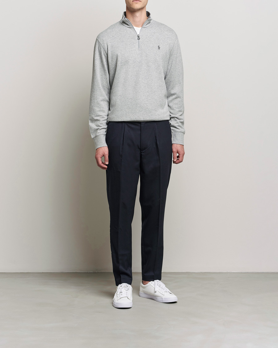 Homme | Pulls Et Tricots | Polo Ralph Lauren | Tech Double Knit Half Zip Andover Heather