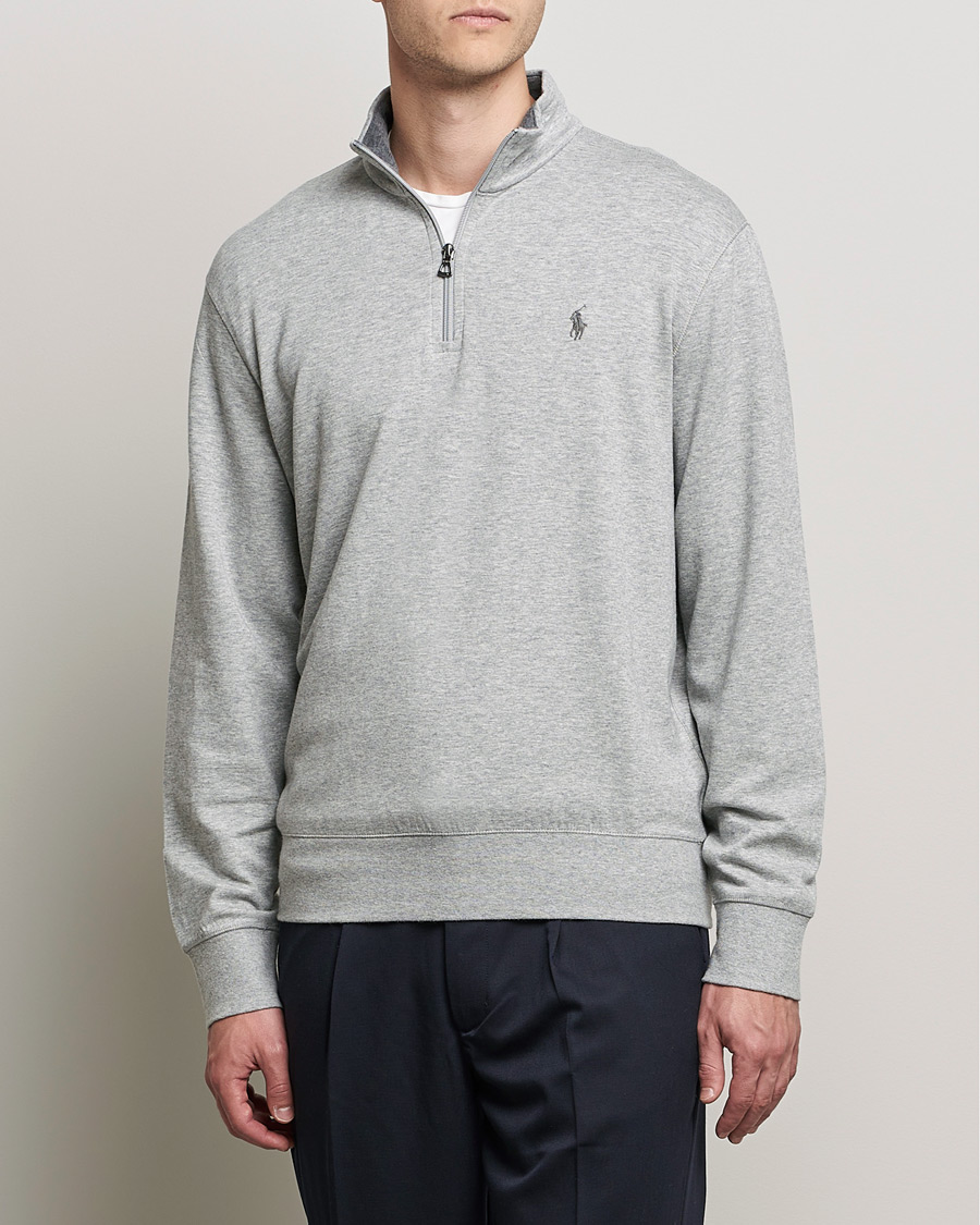 Homme | Pulls Et Tricots | Polo Ralph Lauren | Tech Double Knit Half Zip Andover Heather