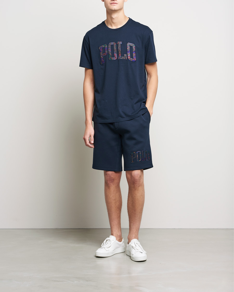 Heren | T-shirts | Polo Ralph Lauren | Paisley Retro Logo Crew Neck Tee Aviator Navy