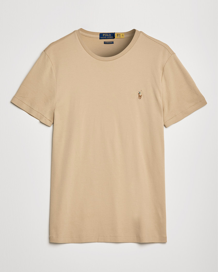Heren | T-shirts | Polo Ralph Lauren | Luxury Pima Cotton Crew Neck Tee Vintage Khaki