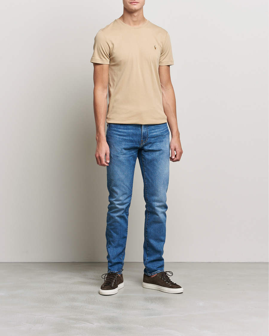 Heren | T-shirts | Polo Ralph Lauren | Luxury Pima Cotton Crew Neck Tee Vintage Khaki