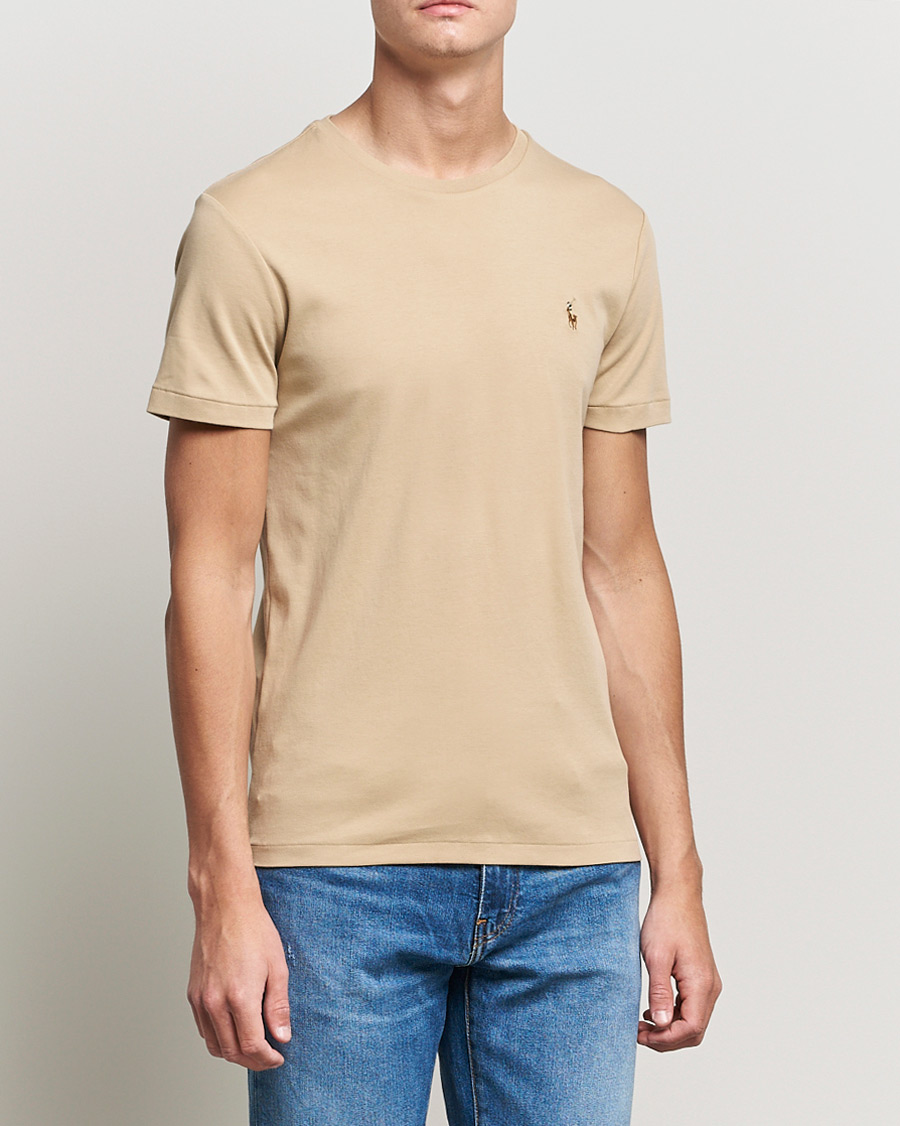 Heren | T-shirts | Polo Ralph Lauren | Luxury Pima Cotton Crew Neck Tee Vintage Khaki