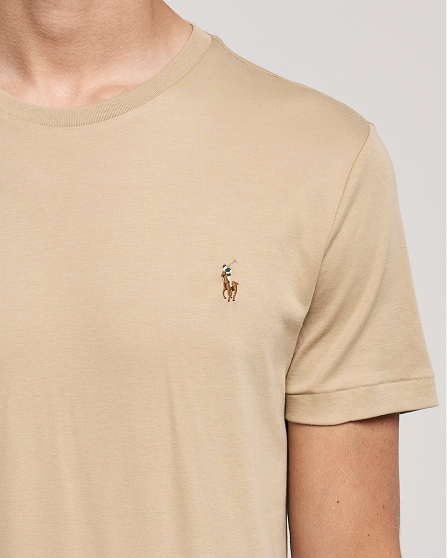 Heren | T-shirts | Polo Ralph Lauren | Luxury Pima Cotton Crew Neck Tee Vintage Khaki