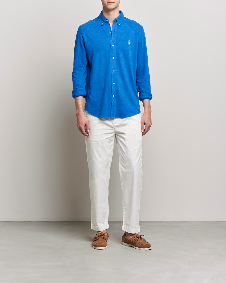 Homme | Chemises | Polo Ralph Lauren | Featherweight Mesh Shirt Dockside Blue Heather