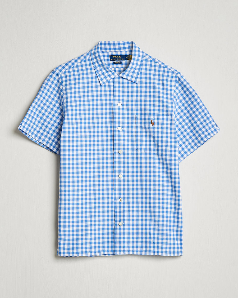 Homme | Chemises | Polo Ralph Lauren | Short Sleeve Resort Collar Checked Shirt Blue/White