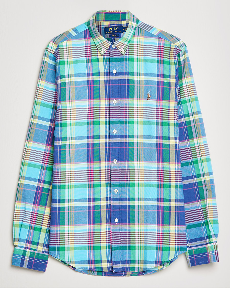 Heren | Overhemden | Polo Ralph Lauren | Slim Fit Oxford Madras Checked Shirt Multi