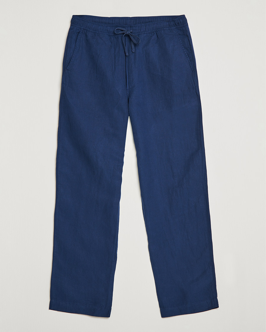 Heren | Broeken | Polo Ralph Lauren | Linen/Silk Drawstring Trousers Newport Navy