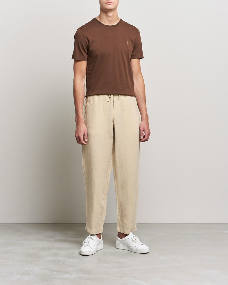 Homme | Pantalons | Polo Ralph Lauren | Linen/Silk Drawstring Trousers Tallow Cream