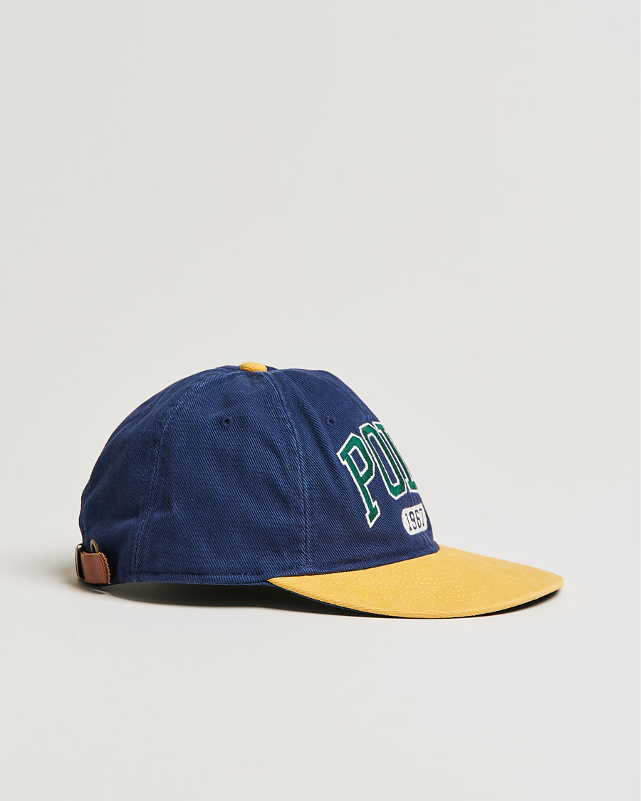 Heren | Polo Ralph Lauren Retro Cotton/Twill Cap Newport Navy/Gold | Polo Ralph Lauren | Retro Cotton/Twill Cap Newport Navy/Gold