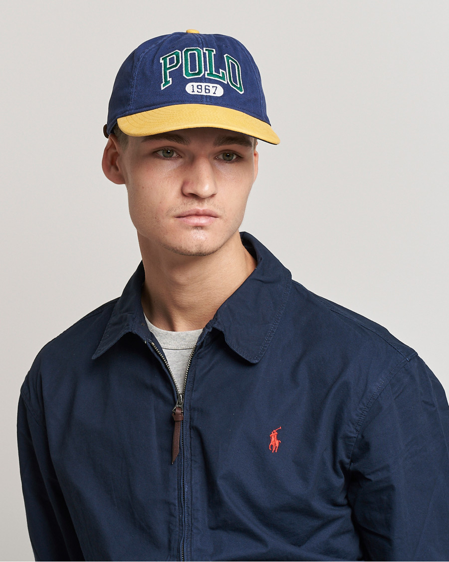 Heren | Polo Ralph Lauren Retro Cotton/Twill Cap Newport Navy/Gold | Polo Ralph Lauren | Retro Cotton/Twill Cap Newport Navy/Gold