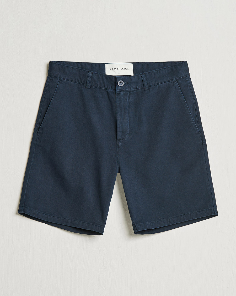 Homme | Shorts | A Day's March | Erie Cotton Chino Shorts Navy