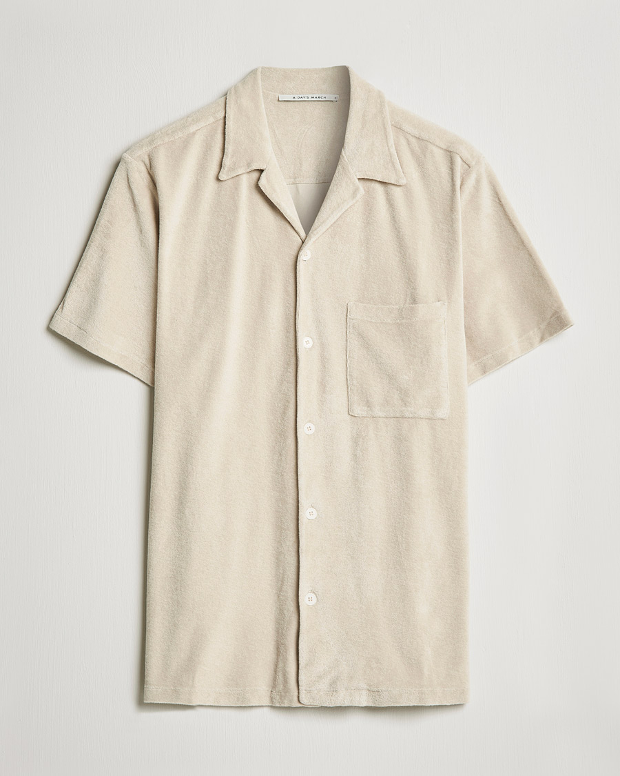 Homme | Chemises | A Day's March | Yamu Short Sleeve Terry Shirt Desert