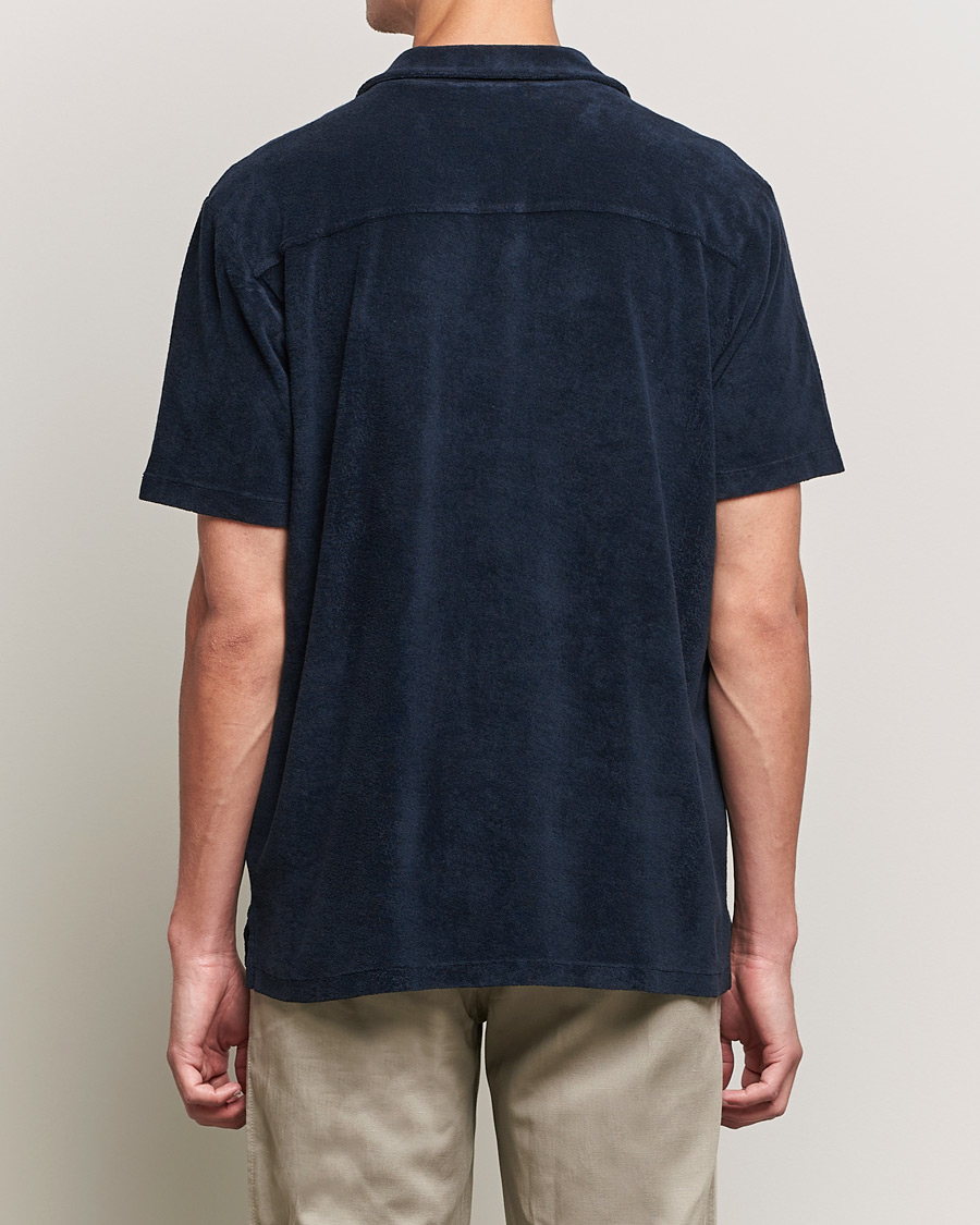 Homme | Chemises | A Day's March | Yamu Short Sleeve Terry Shirt Navy