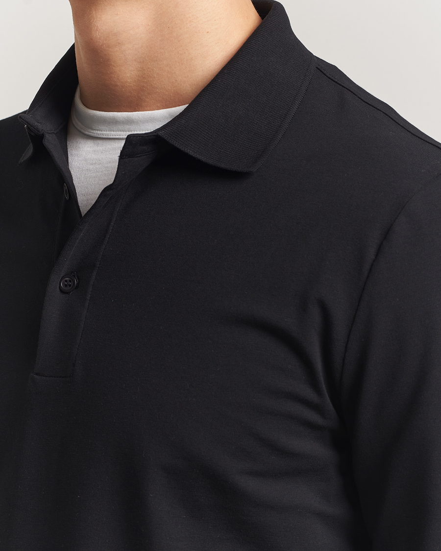 Heren | Polo's | Filippa K | Luke Lycra Poloshirt Black