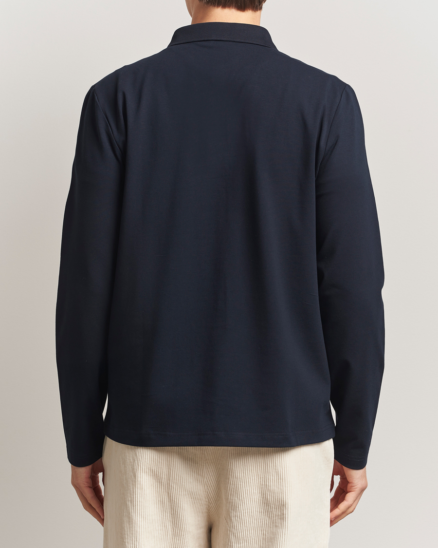 Heren | Polo's | Filippa K | Luke Lycra Poloshirt Navy