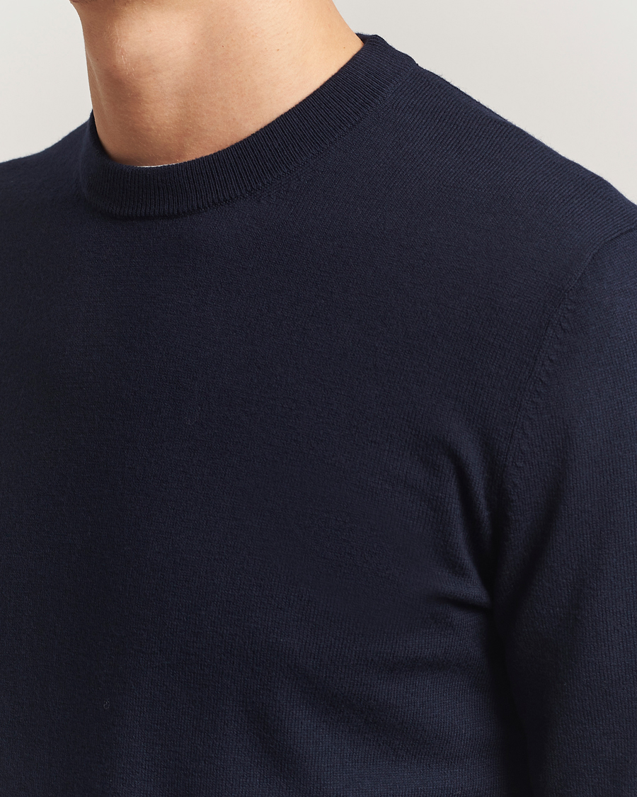 Heren | Truien | Filippa K | Cotton Merino Basic Sweater Navy