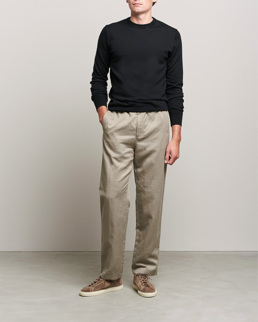 Homme | Pulls Et Tricots | Filippa K | Merino Round Neck Sweater Black