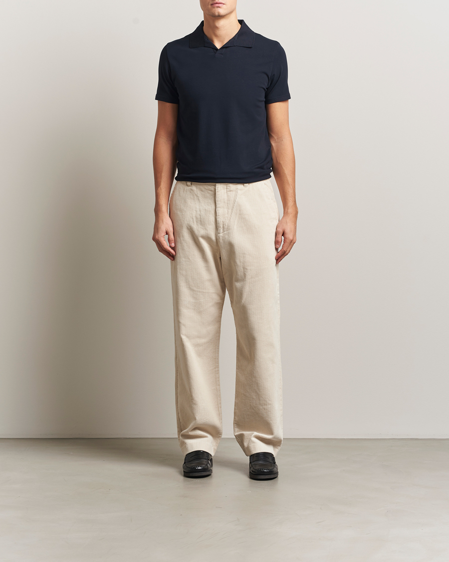Heren | Polo's | Filippa K | Soft Lycra Polo Tee Navy