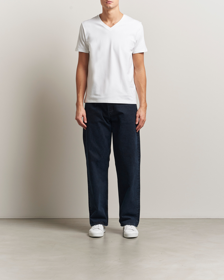 Homme | T-shirts | Filippa K | Soft Lycra V-Neck Tee White
