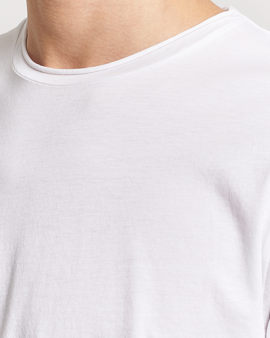 Heren | T-shirts | Filippa K | Roll Neck Crew Neck Tee White