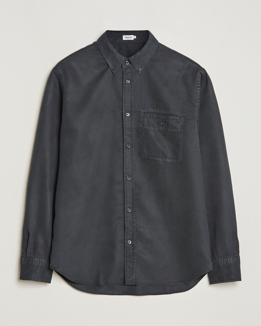 Heren | Overhemden | Filippa K | Zachary Tencel Shirt Almost Black