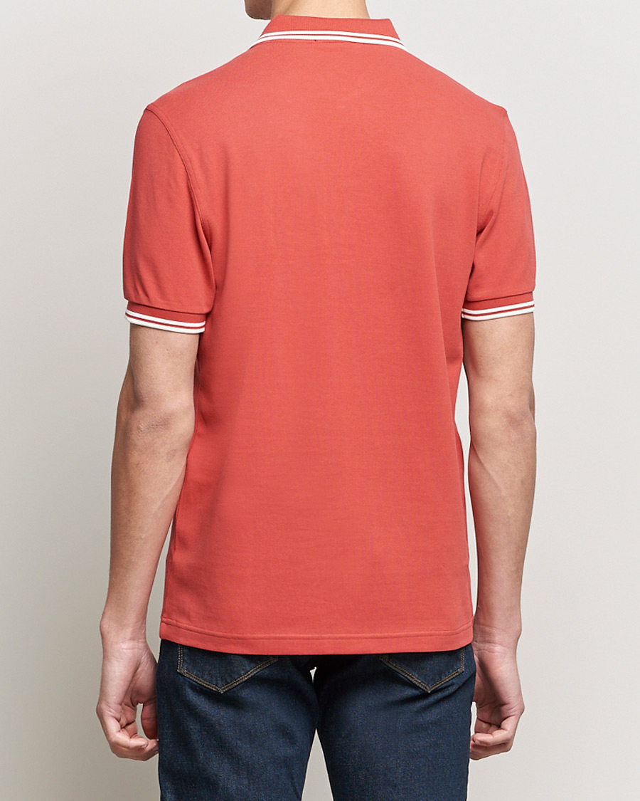 Homme | Polos | Fred Perry | Twin Tip Polo Washed Red
