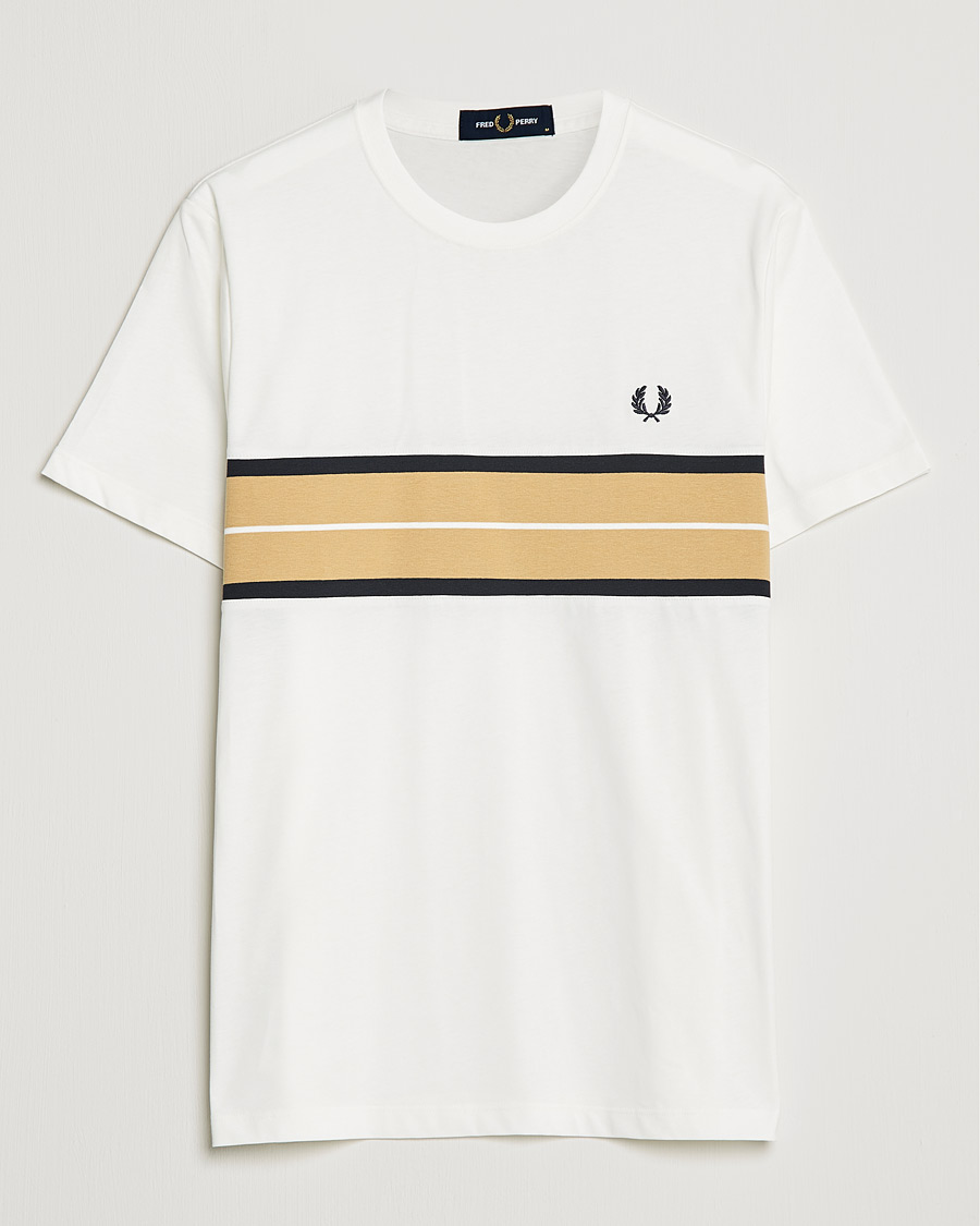Heren | T-shirts | Fred Perry | Tram Line Pannel Tee Snow White