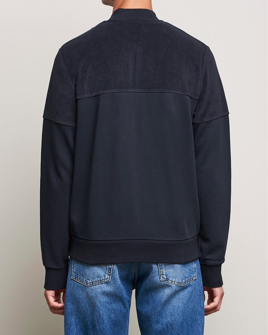 Homme | Pulls Et Tricots | Fred Perry | Towelling Pannel Track Jacket Navy