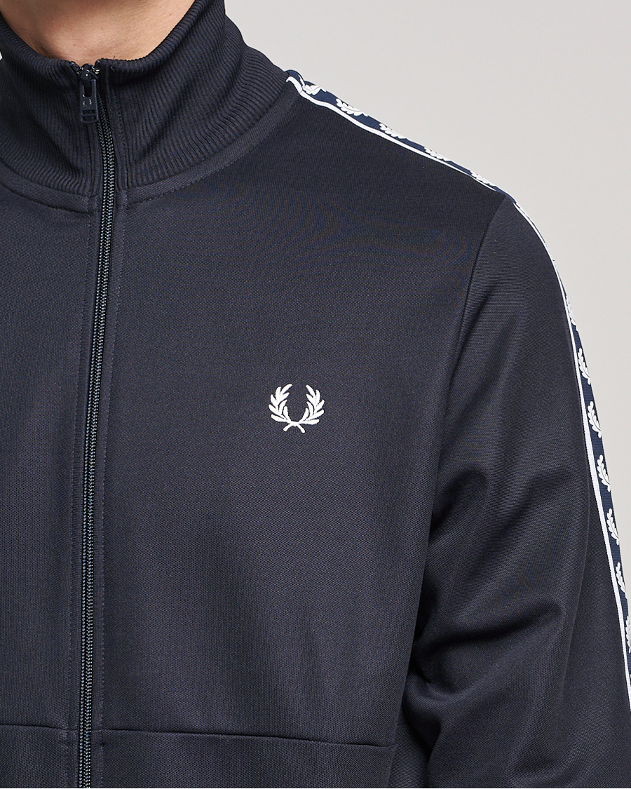 Heren | Truien | Fred Perry | Pannel Taped Track Jacket Navy