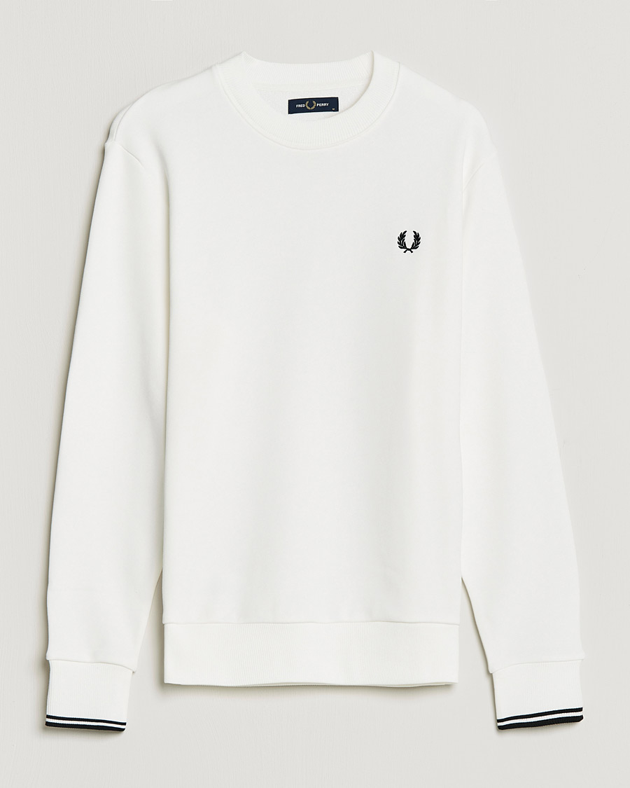 Homme | Pulls Et Tricots | Fred Perry | Crew Neck Sweatshirt Snow White