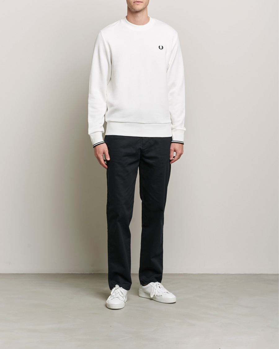 Homme | Pulls Et Tricots | Fred Perry | Crew Neck Sweatshirt Snow White